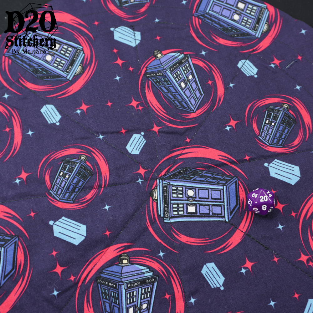 Tardis with Pink Swirl - Dr. Who